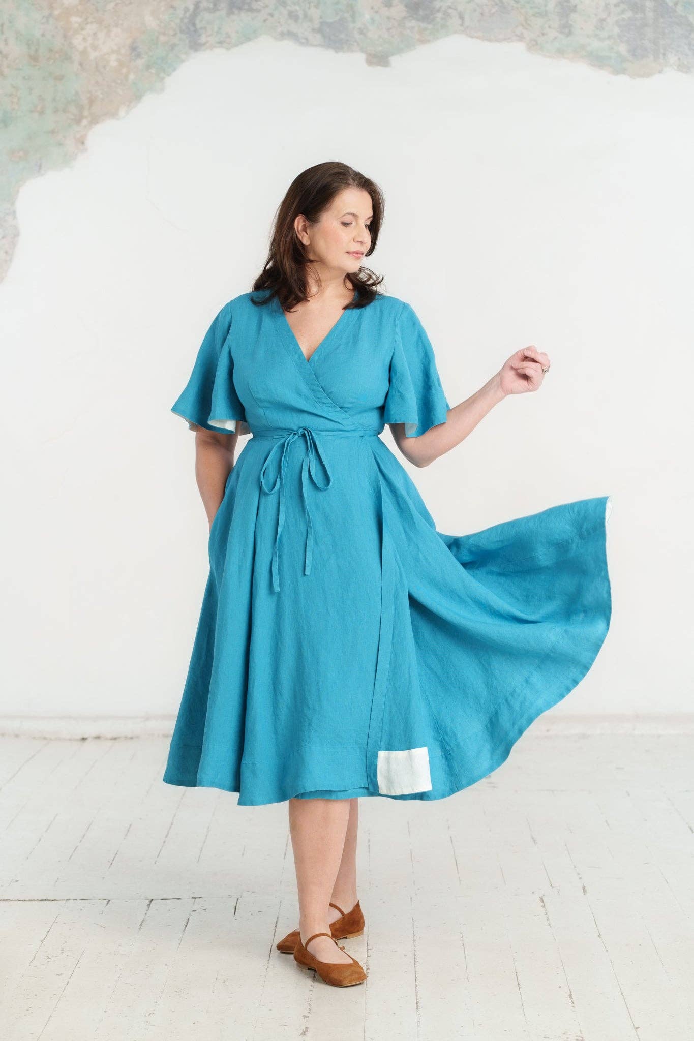 Son de Flor - Wholesale Jurk - Dames - Wikkeljurk met vlindermouwen56