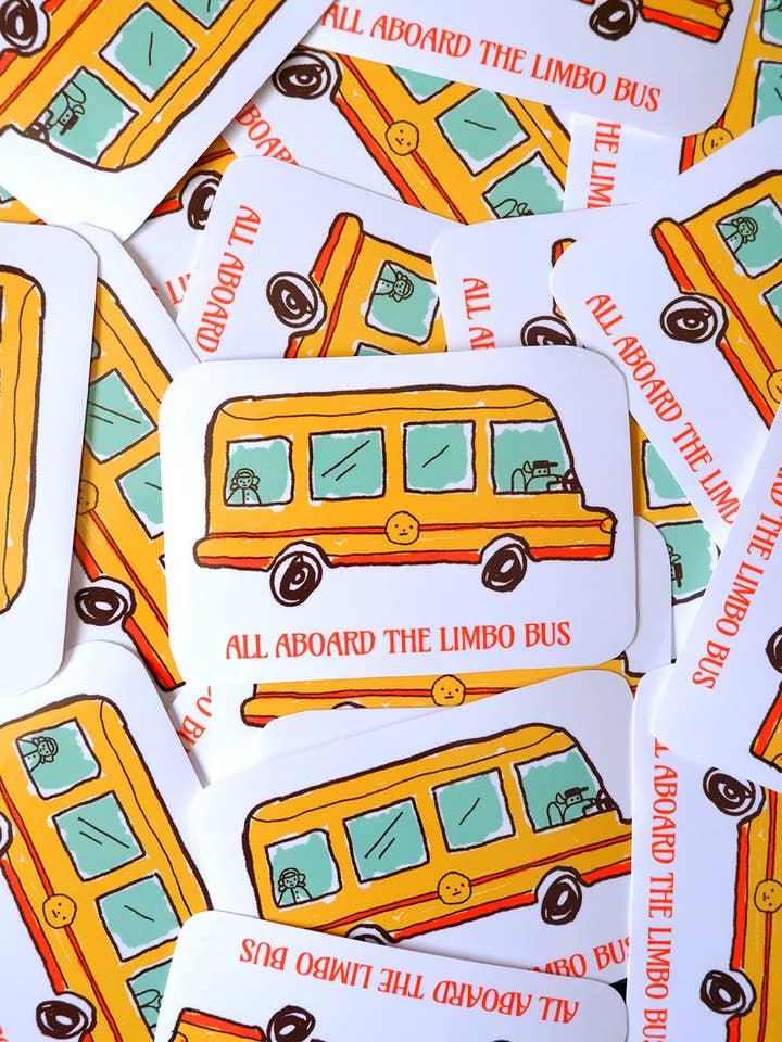 Autocollant en vinyle Limbo Bus pour la vente par Bronagh Lee