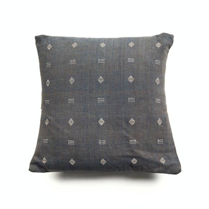 Variously - Vente Coussin décoratif - Coussin artisanal Nira Indigo