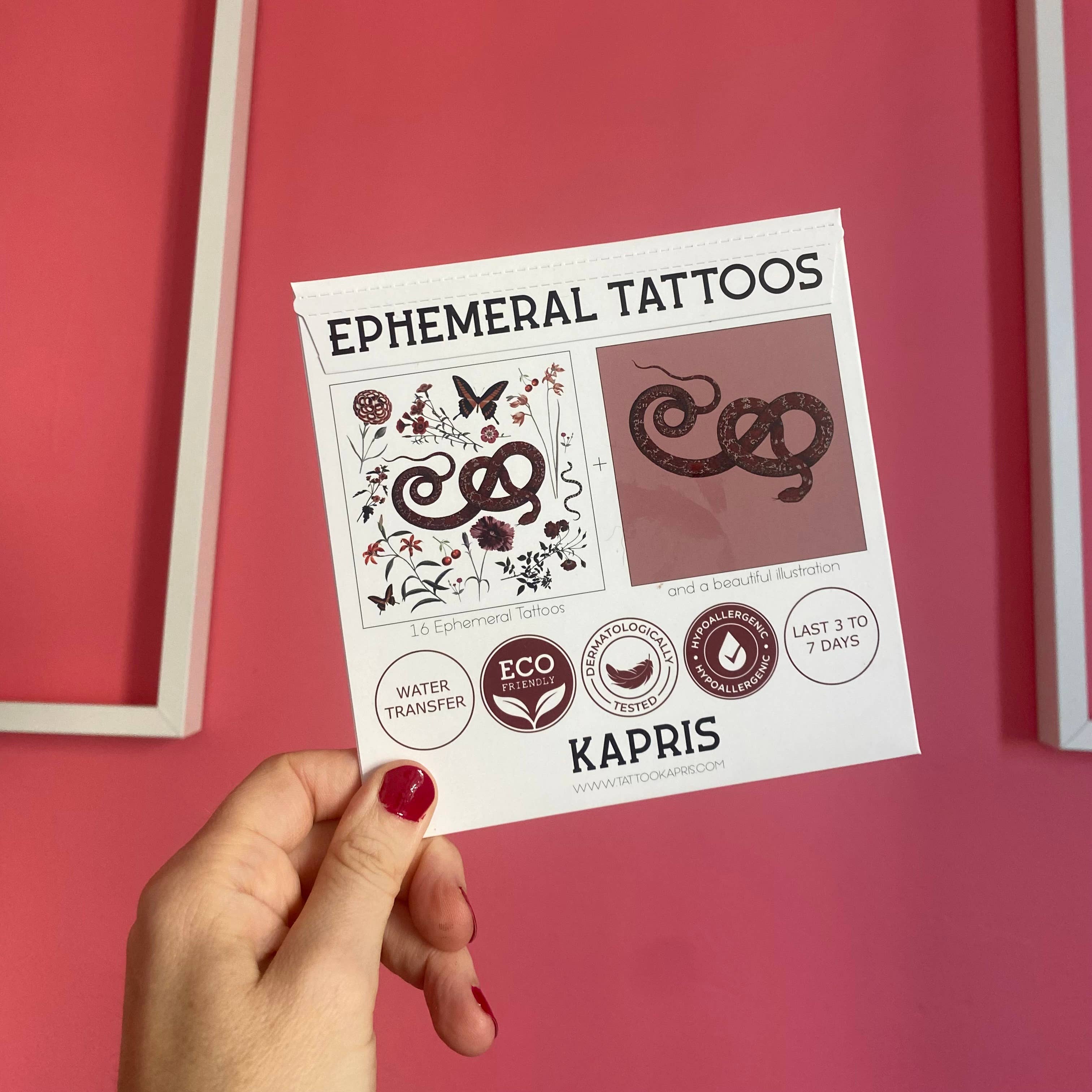 Kapris - Wholesale Temporary Tattoo - Tatouages temporaires - WILD RED13