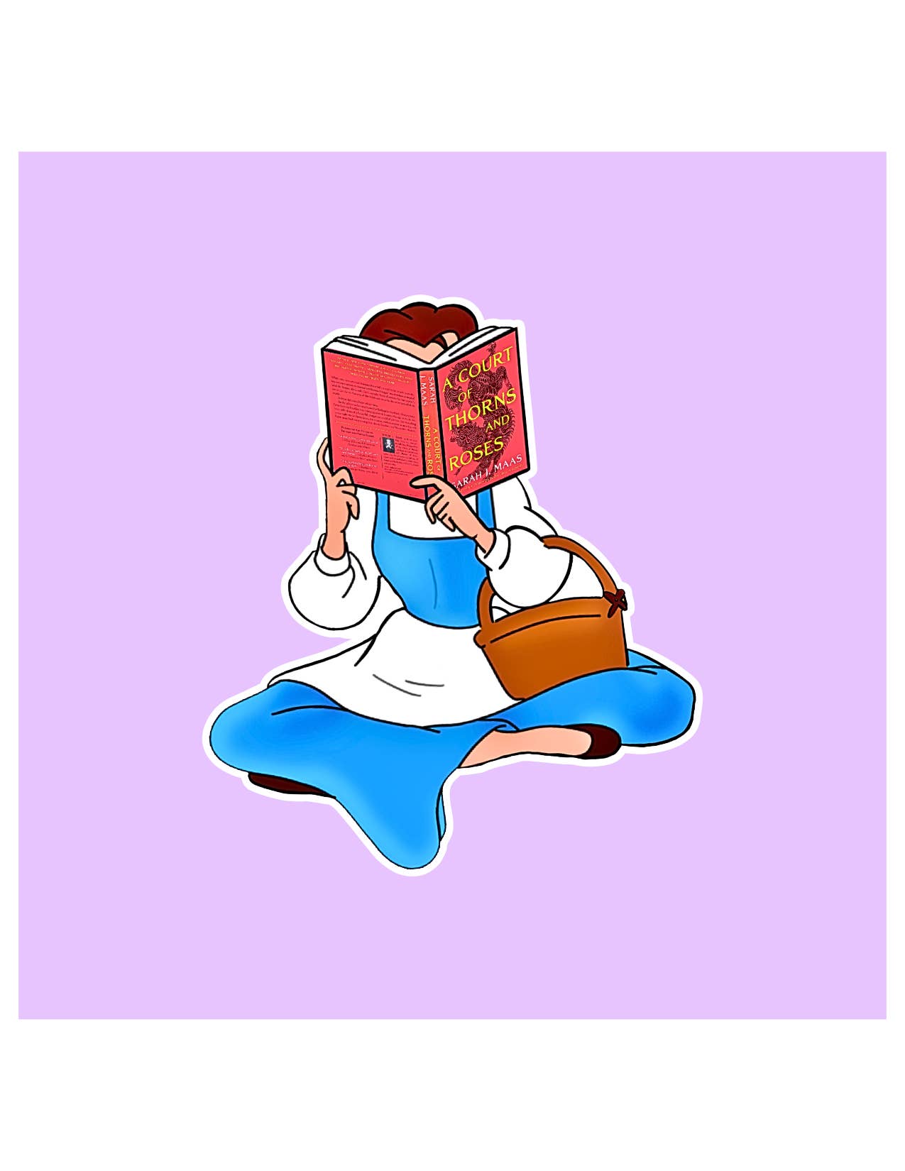 Shadows of Sunshine - Venta al por mayor Pegatina - Pegatina de Belle leyendo ACOTAR