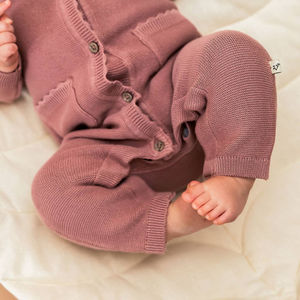 Viverano Organics - Wholesale Jumpsuit - Baby - Classic Pocket & Button Chunky Knit Baby Jumpsuit Organic10