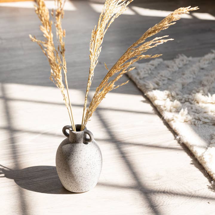 Foreside Home & Garden - Wholesale Vase - SALE - Shaw Textured Black Ceramic Vase