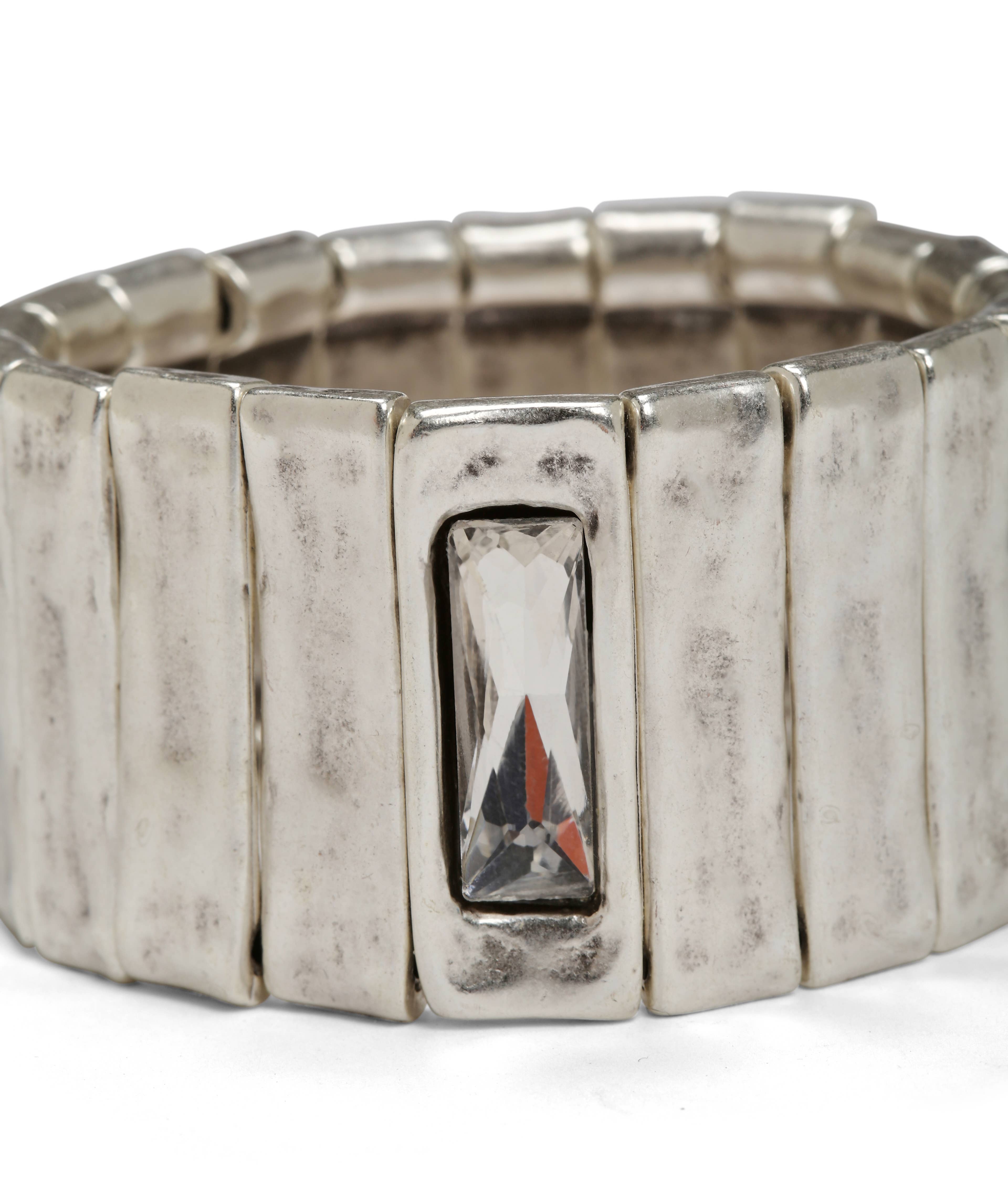 Chanour - Wholesale Bangle Bracelet - Handmade Pewter Bracelet - NB2214 CLEAR2