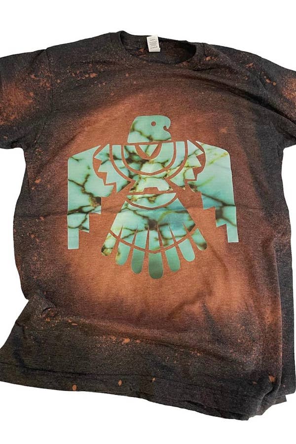 NV Brands - Wholesale Screen Printed T-Shirt - Women's - Thunderbird Crackle Bleached Tee