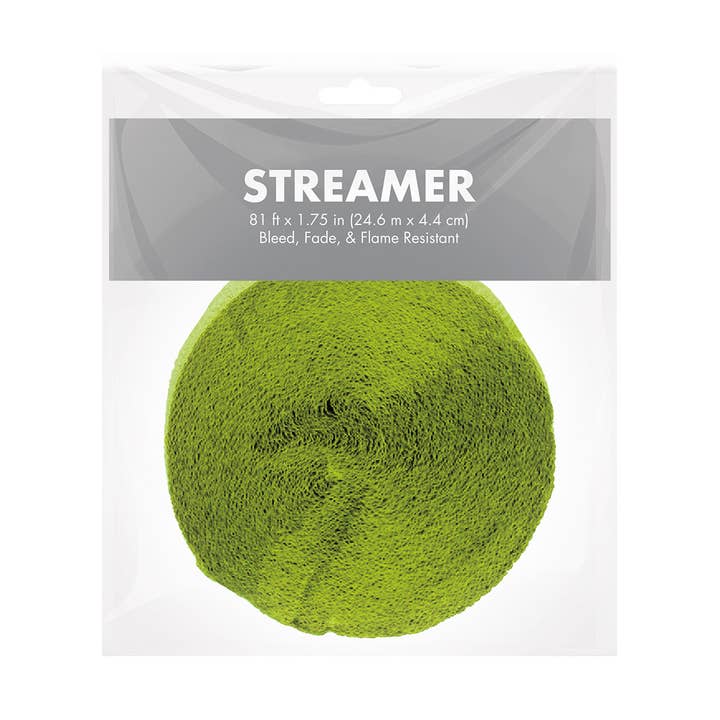 Paper Streamer - Light Green for wholesale by Papercraft