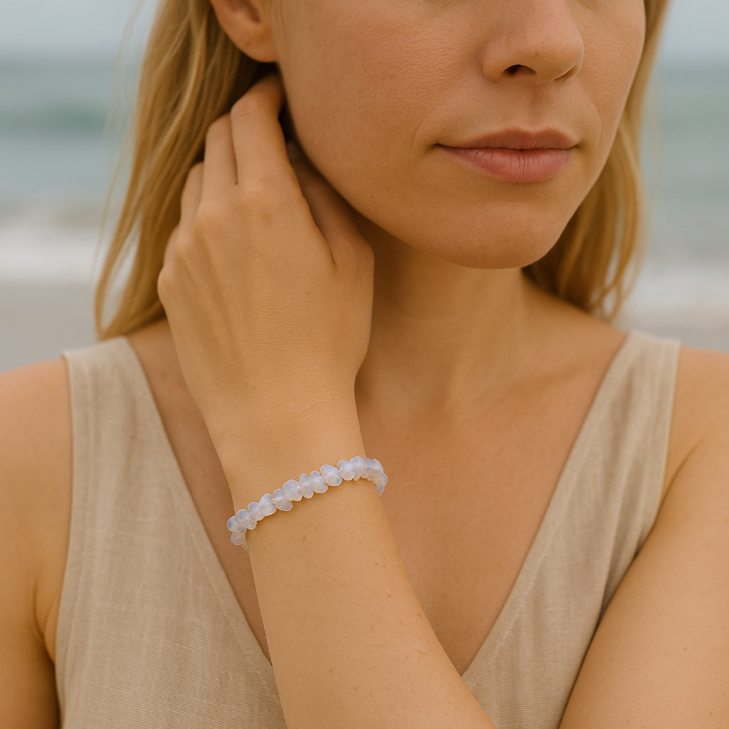 Letterbox Love Bracelets - Wholesale Beaded Bracelet - Opalite Genuine Crystal Chip Bracelet 3