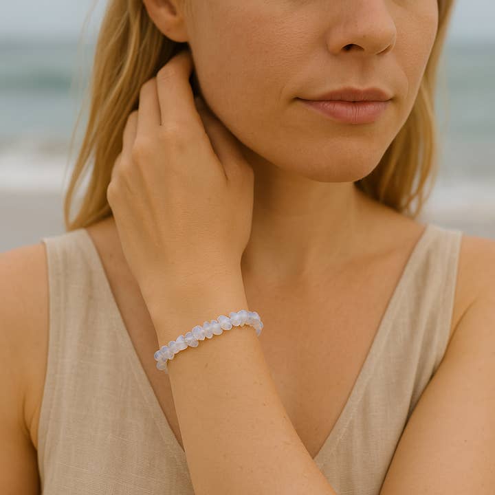 Letterbox Love Bracelets - Wholesale Beaded Bracelet - Opalite Genuine Crystal Chip Bracelet 3