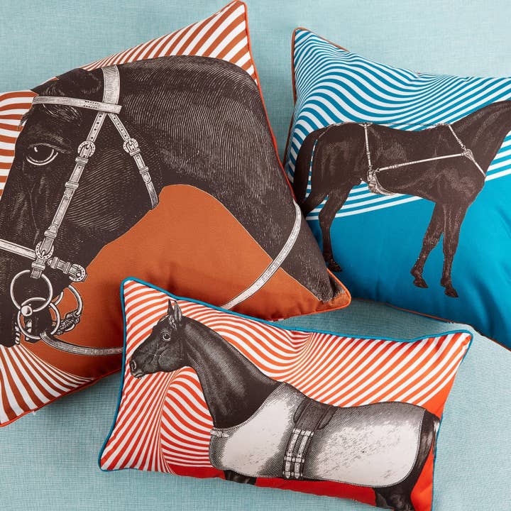 THOMASPAUL - Wholesale Throw/Decorative Pillow - CHEVAL OPTIQUE OUTDOOR PILLOW 18"X18"