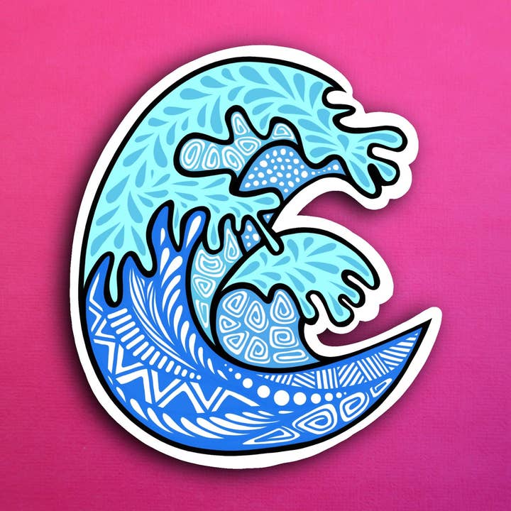Autocollant Wave (IMPERMÉABLE) pour la vente par Zenspire Designs