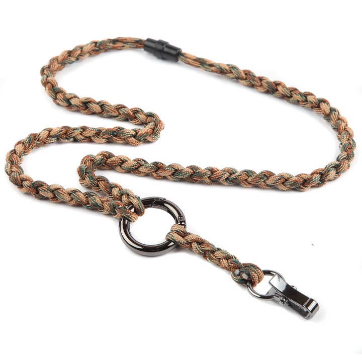 Camo Braided Unisex Survivor Cord Lanyard for wholesale by Bonitas International