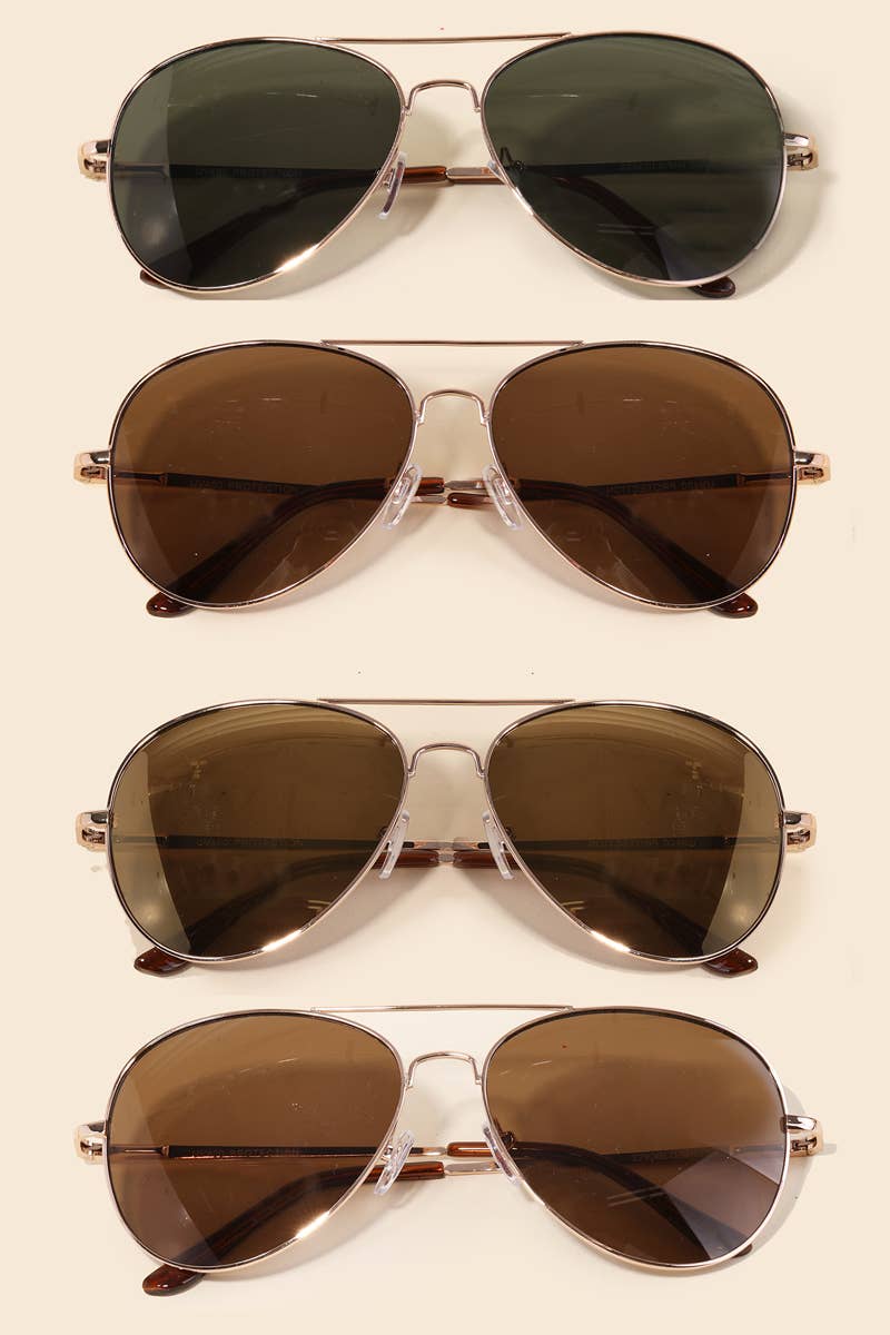 ASSORTED Classic Gold Rimmed Sunglasses for wholesale on Faire0
