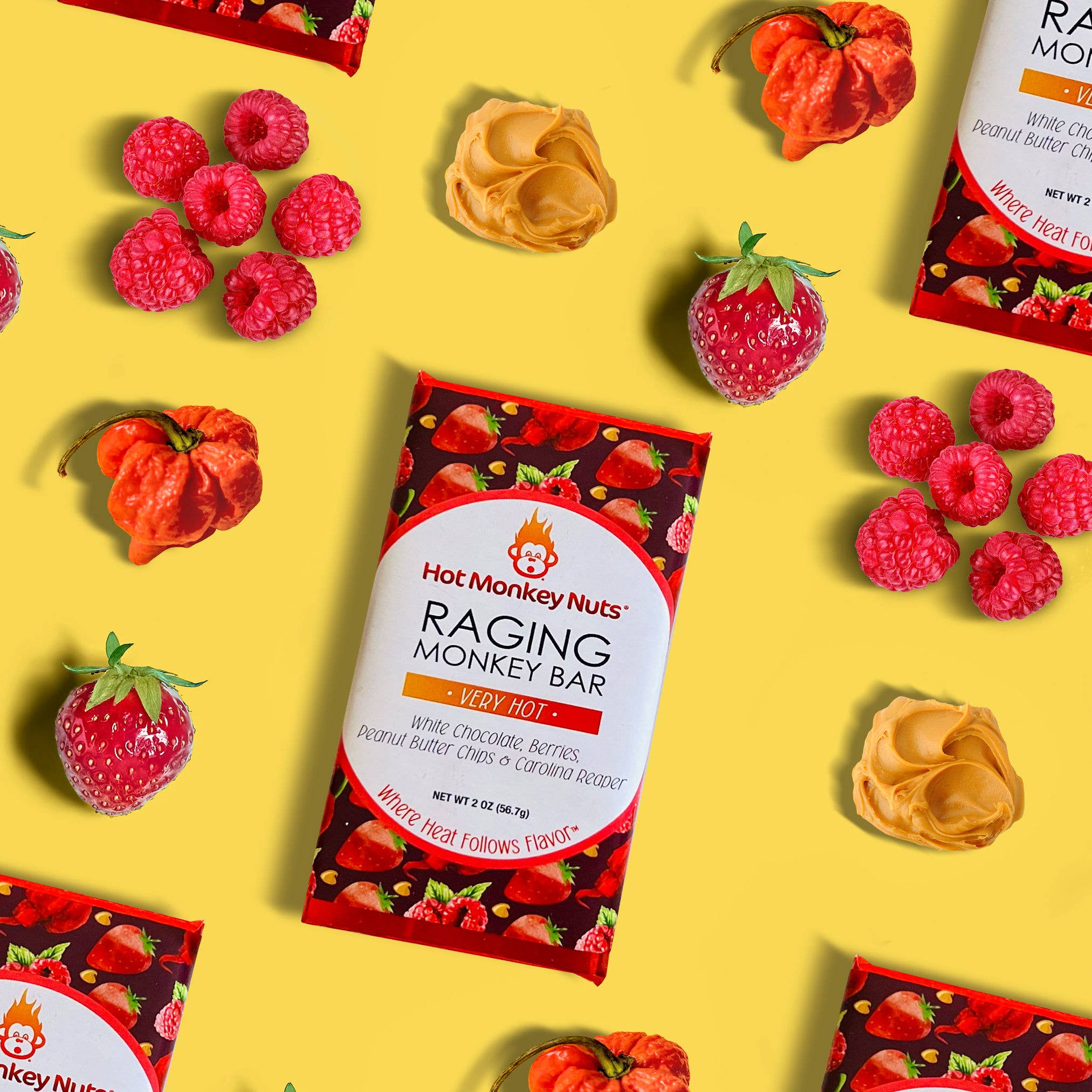 Hot Monkey Nuts - Wholesale Chocolate Bar - Raging Monkey Bar1