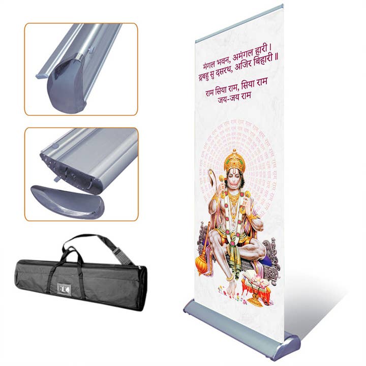 Soporte enrollable Hanuman Ji Banner Premium de 6 pies de altura para venta al por mayor de SAMA Homes