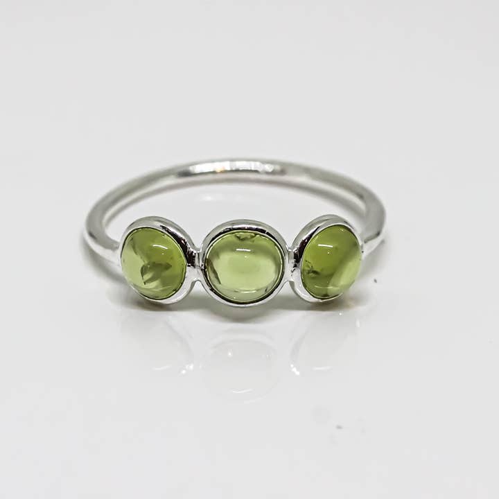 Quasar Gems USA - Wholesale Single Stone/Solitaire Ring - Peridot Ring Sterling Silver 925
