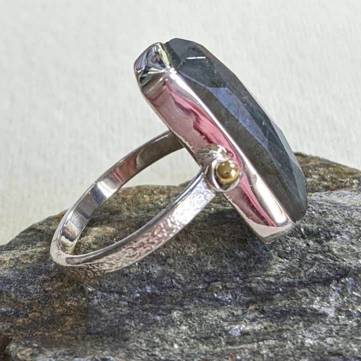 Saraswati Imports - Wholesale Cocktail/Statement Ring - Ciara Labradorite Sterling Ring1