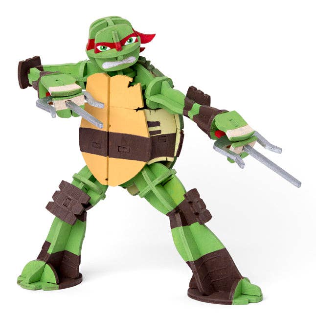 Insight Editions - Wholesale DIY Craft Kit - Kids - IncrediBuilds: Teenage Mutant Ninja Turtles: Raphael 3D Wood Model and Recipe Card