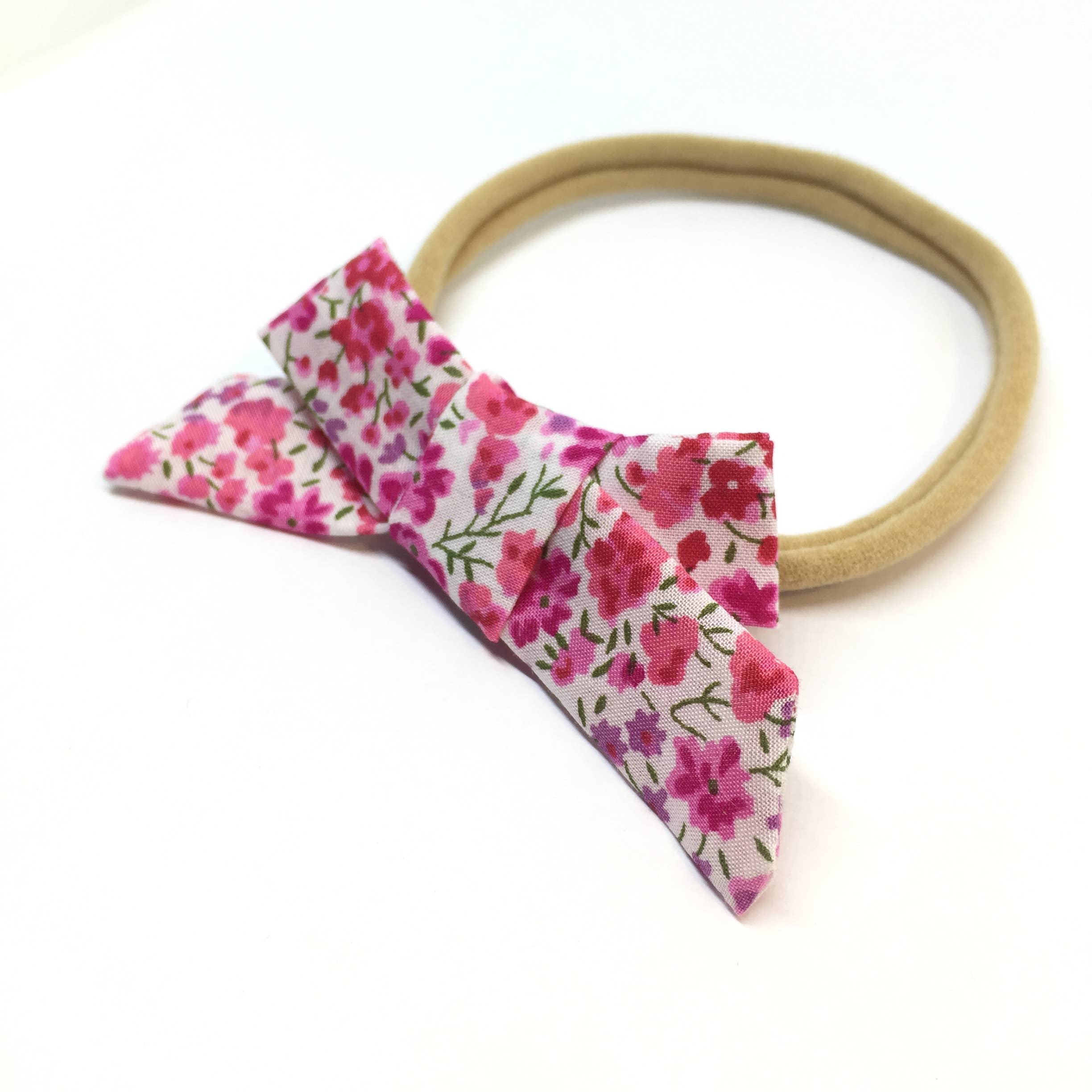 The Tiny Bow Shop - Wholesale Fashion Headband - Baby - Pink Floral Dainty Hair Bow1