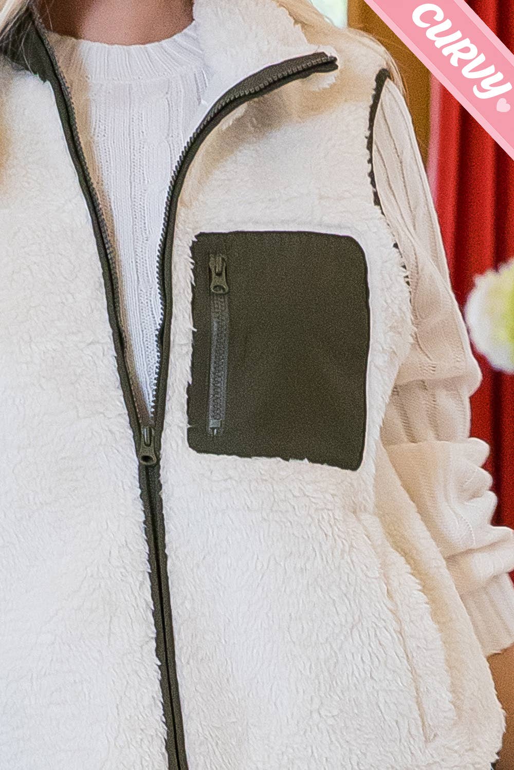 Sweet Lovely by Jen - Wholesale Outerwear Vest - Women's - SW459PL SHERPA VEST8