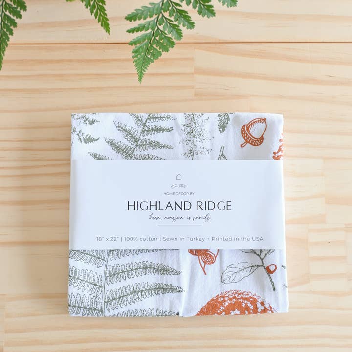 Highland Ridge | Handmade Home Decor - Wholesale Tea Towel - Forest Floor Tea Towel7