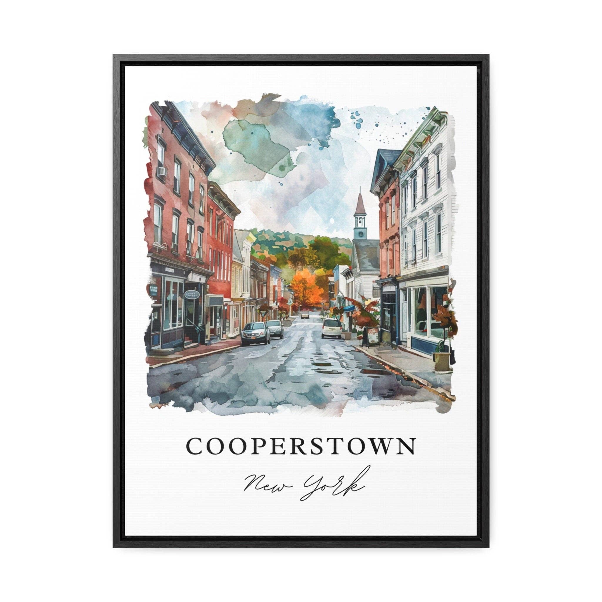 Premium Travel Art - Wholesale Art Print - Cooperstown NY Wall Art, Cooperstown Print, Baseball Hall of Fame Art, Cooperstown NY Gift,4