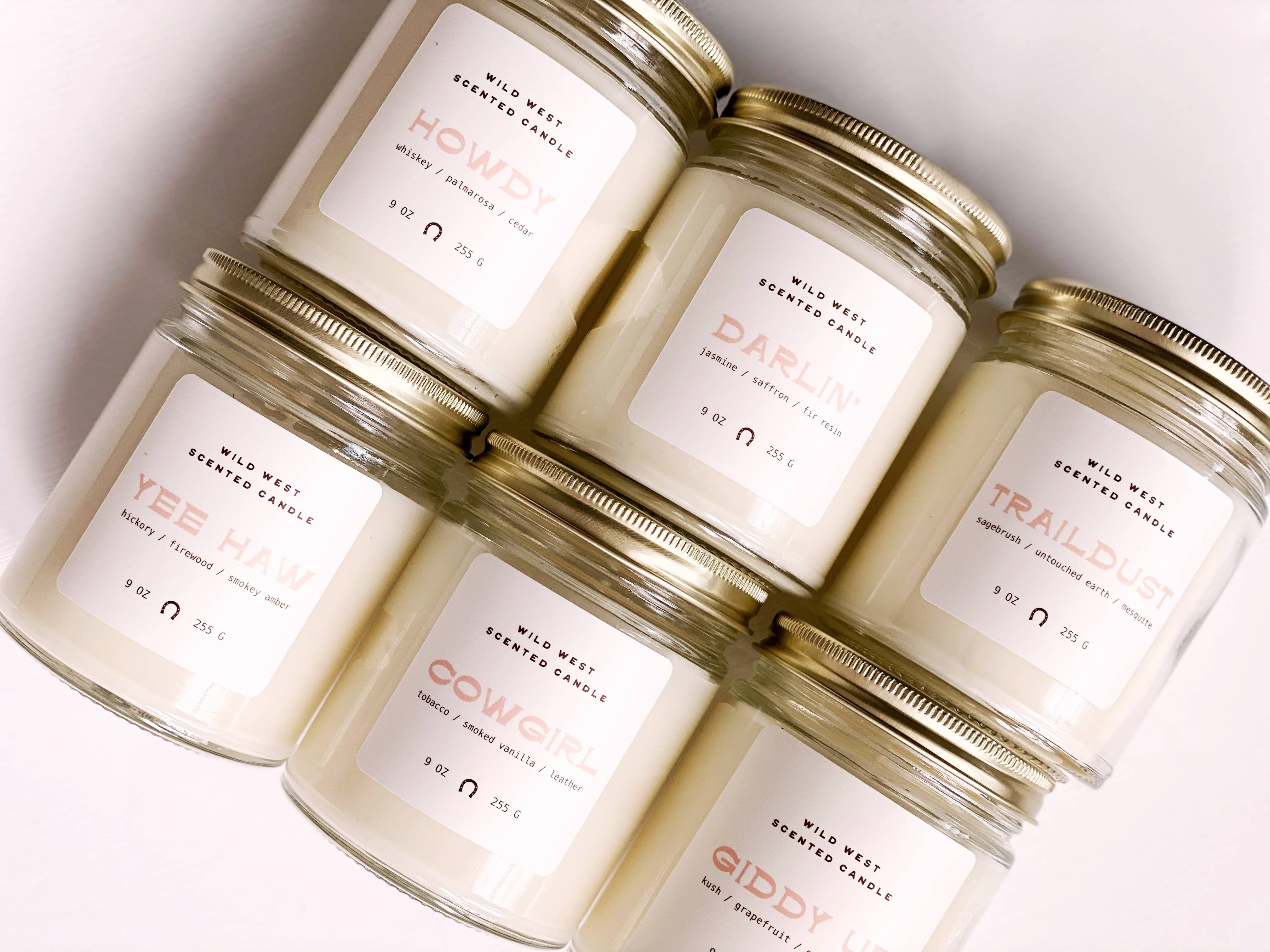 Smelle Scent Co. - Wholesale Jar/Filled Candle - Cowgirl Candle, Western Candle, Pink Candle, Coastal Cowgirl2