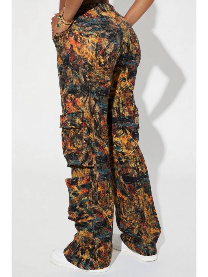 5besties inc - Wholesale Jeans - Women's - TIE DYE PRINT UTILITY CARGO JEANS10