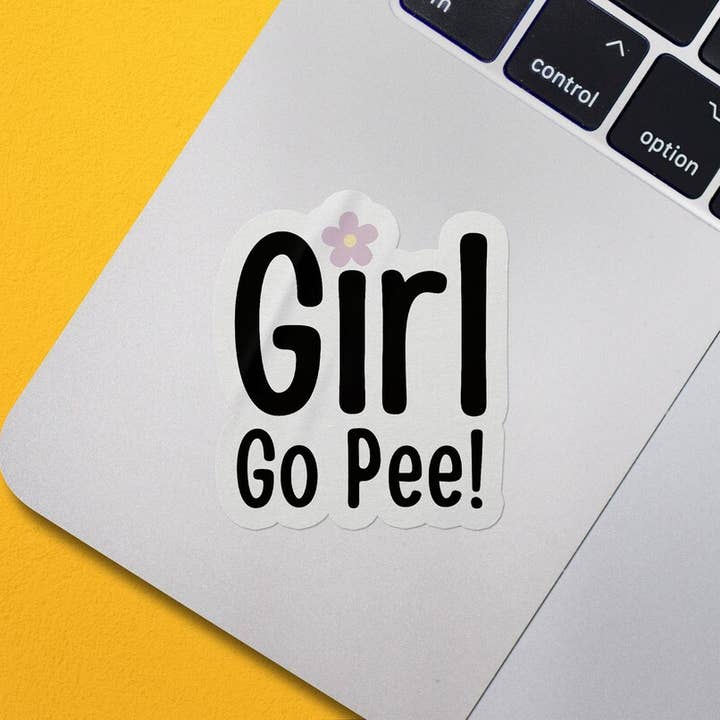 Sticker Bull - Vendita all'ingrosso Adesivo - Divertente adesivo promemoria Girl Go Pee, adesivo impermeabile in vinile3