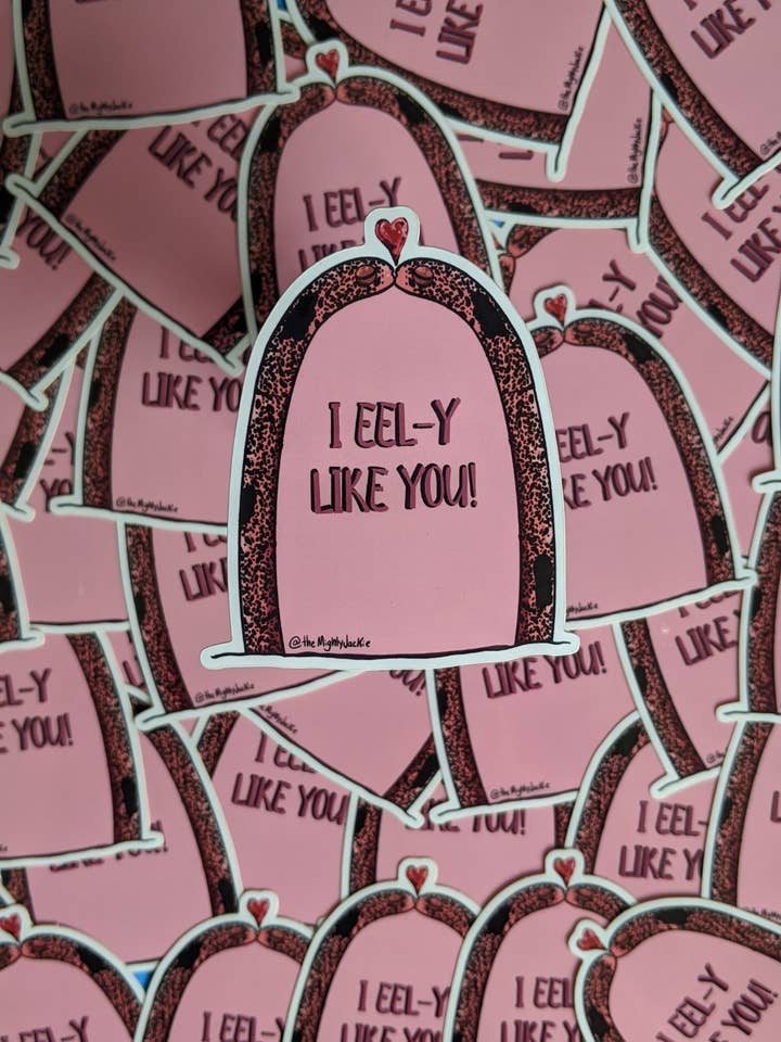 I Eely Like You Stickers for wholesale by The Mighty Jackie