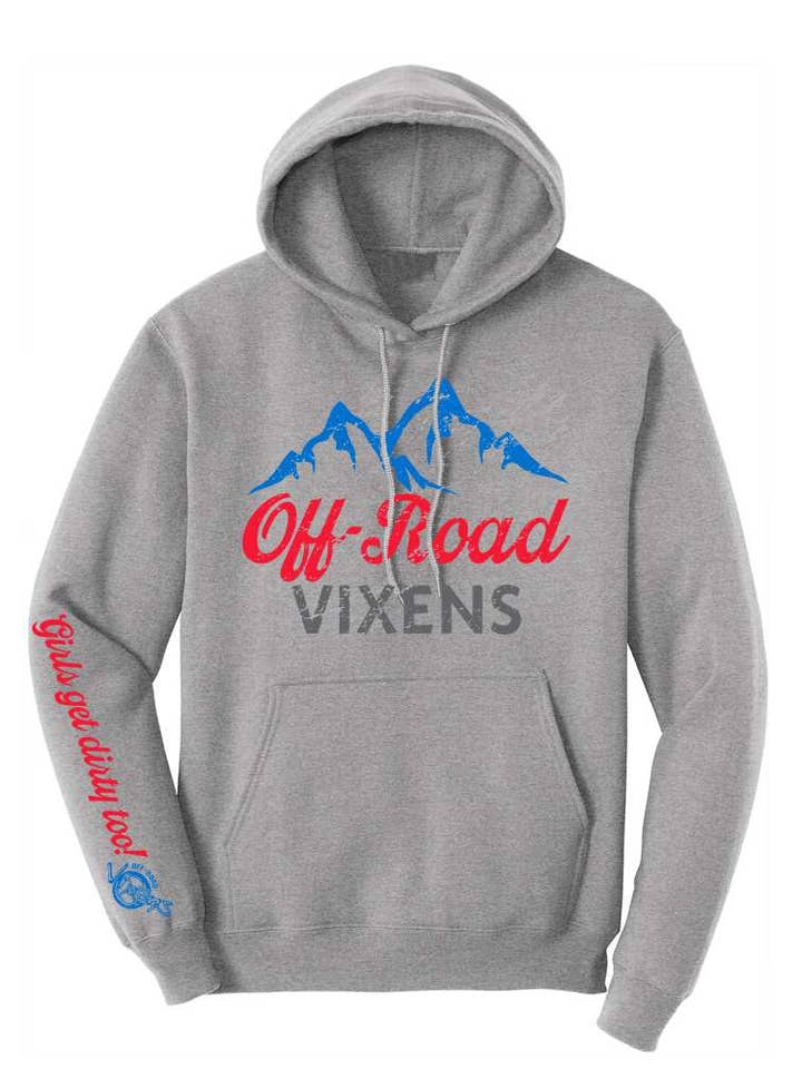 Rocky Mountain Unisex Pullover Hoodie for wholesale by Off Road Vixens Clothing Co.