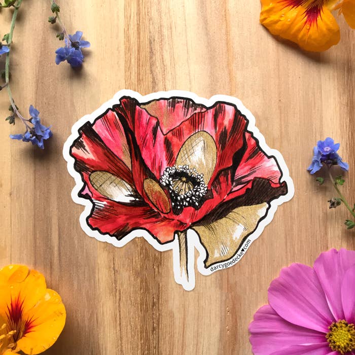 Whimsical Art by Darcy Goedecke - Wholesale Sticker - Release Poppy | Sticker1