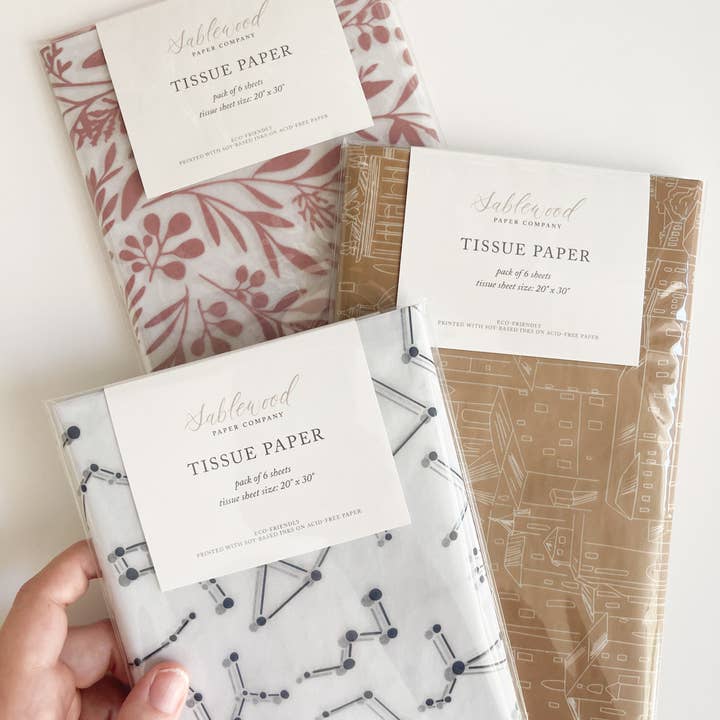 Sablewood Paper Company - Wholesale Tissue Paper - Constellations Tissue Paper – Pack of 64