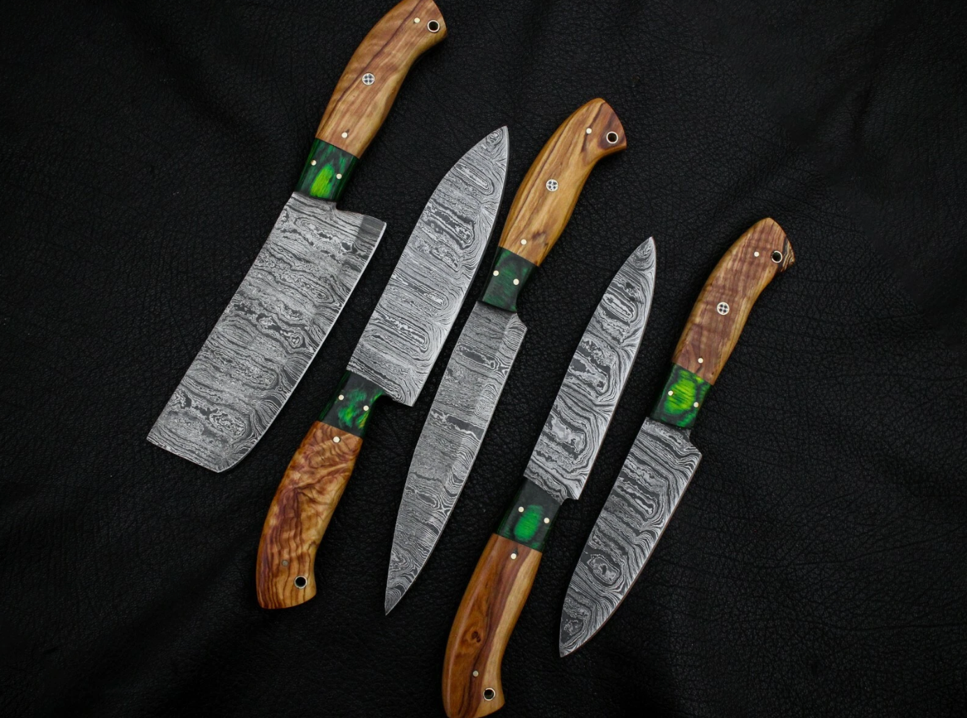 Bravohandicrafts - Wholesale Kitchen/Utility Knife - Handmade Damascus Steel Kitchen Chef Outdoor BBQ Knives.4