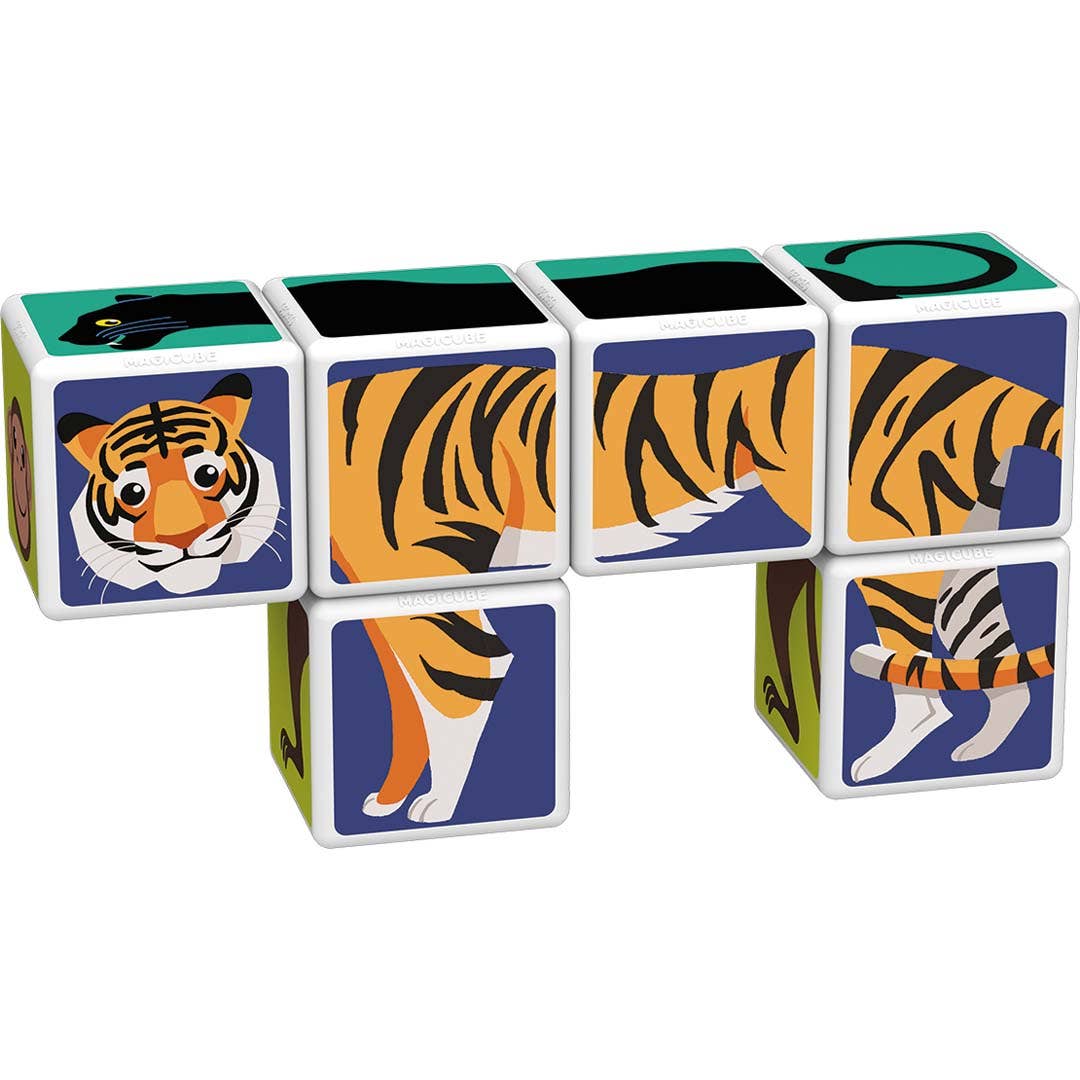 GEOMAGWORLD USA - Wholesale Building Set - Kids - Geomag™ Magicube Printed Cubes Magicube Jungle Animals4