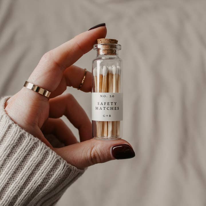 Corduroy Lane Candle Co - Wholesale Matches - Apothecary Matches, Bottle of 20 Safety Matches6