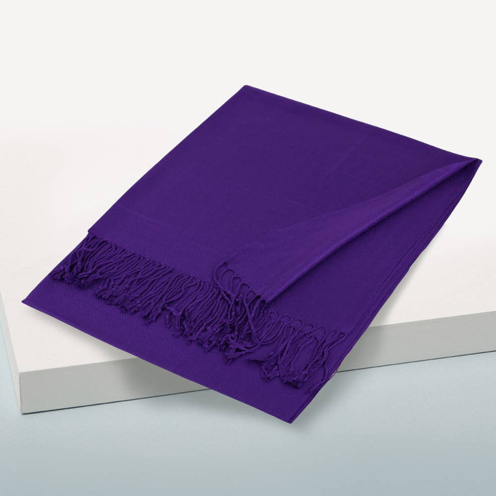 Sensibling Corp. - Vente Écharpe – femme - Écharpe châle unie en pashmina20