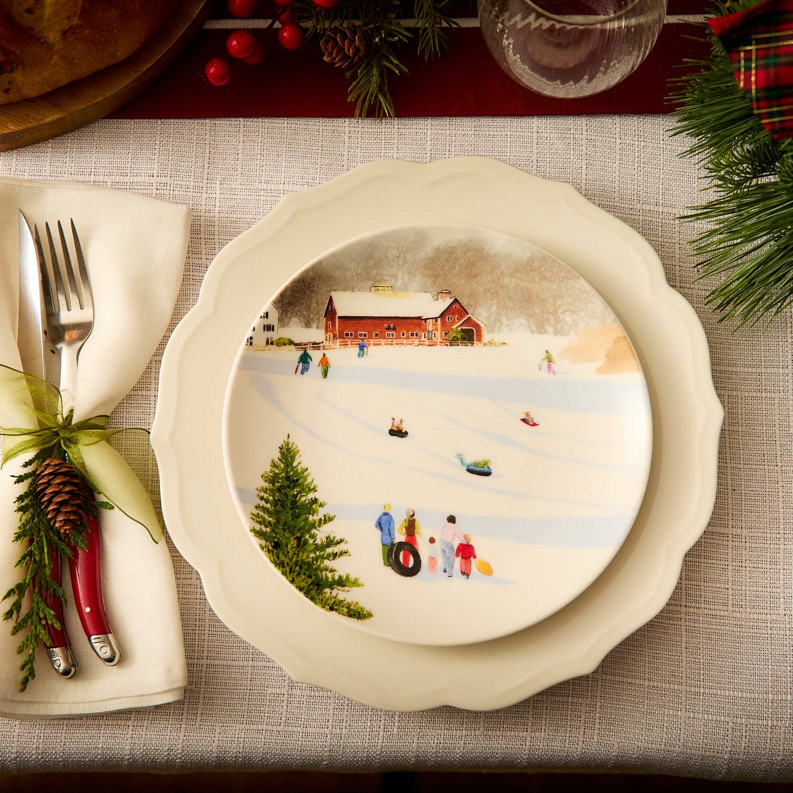 Caskata - Wholesale Salad Plate - Caskata X Felix Doolittle Winter Wonderland Plates, Set of 42