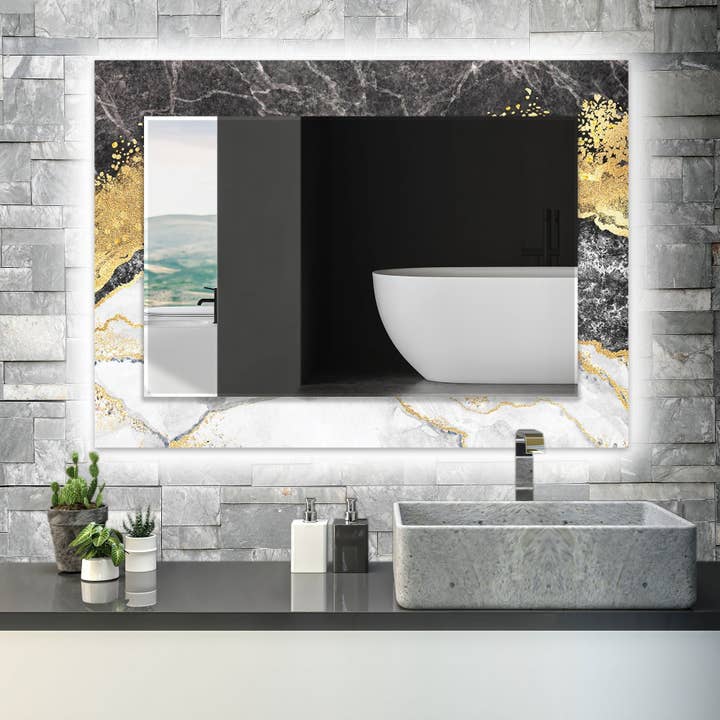 Abstrakter Wandspiegel aus gehärtetem Glas für den Großhandel von MyPhotostation