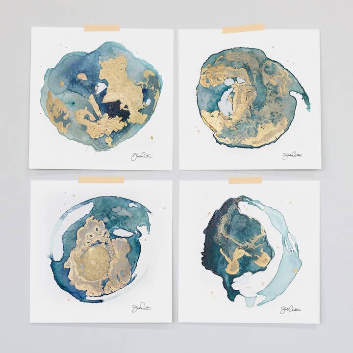 Geode 4 Set - Prints for wholesale by Julia Contacessi Fine Art
