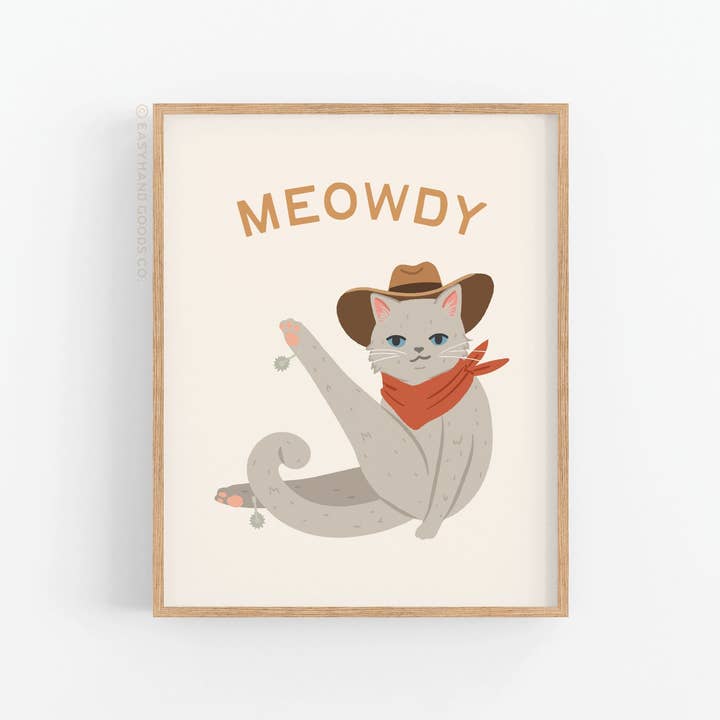 Meowdy Cat Art Print for wholesale by Easyhand Goods – formerly Onderkast
