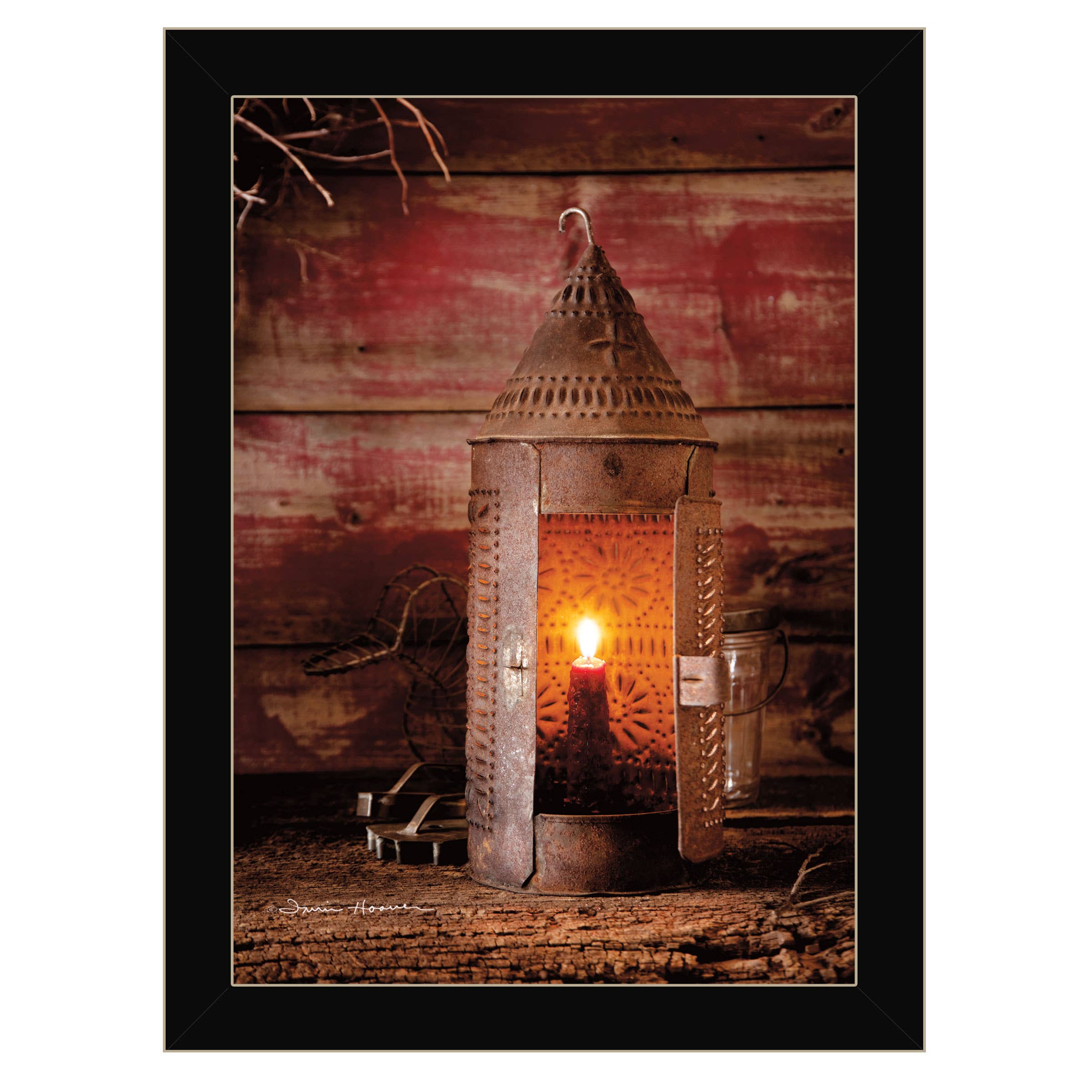 Trendy Decor 4U - Wholesale Art Print - "Tinner's Lantern" By Irvin Hoover, Ready to Hang Framed0