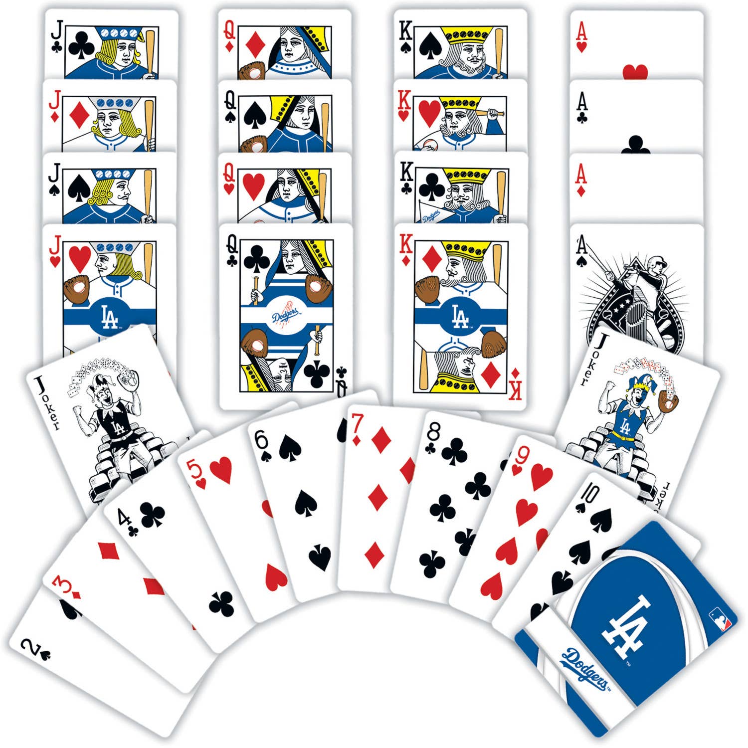 Masterpieces Puzzles - Wholesale Playing Cards - Los Angeles Dodgers Playing Cards1