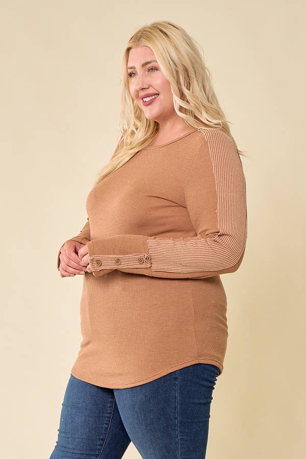 lovely melody - Wholesale Tunic - Women's - LMT3401PL-Plus Size Hey Fall solid top11