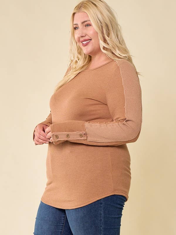 lovely melody - Wholesale Tunic - Women's - LMT3401PL-Plus Size Hey Fall solid top11