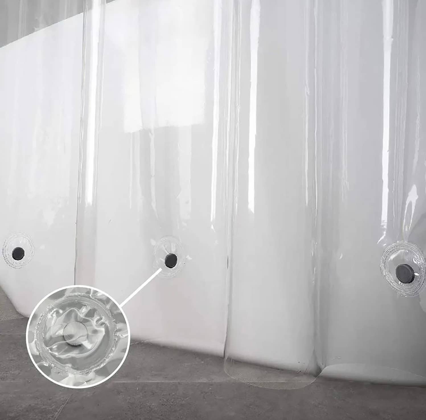 home mart goods – Engroshandel Bruseforhæng – Klar vinyl bruseforhæng Vandtæt (70 „x 72")7