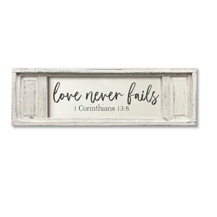 Tela piccola a doppio pannello Love Never Fails per la vendita all'ingrosso da parte di Jarmz Designs