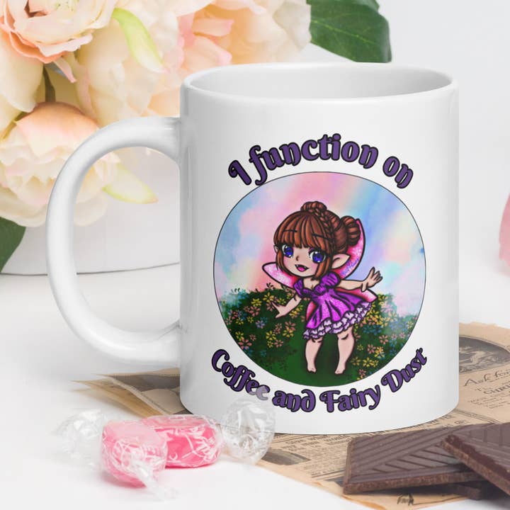 Fairy Dust and Coffee Mug for wholesale by FreshPrintzDesign