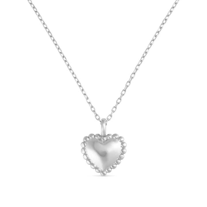 Sierlijke liefdesketting met hart van sterling zilver voor wholesale door Elk & Bloom