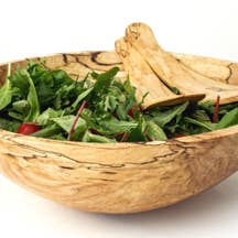 Petermans Boards and Bowls Inc. - Wholesale Serve Bowl - 13" SPALTED MAPLE ROUND BOWL