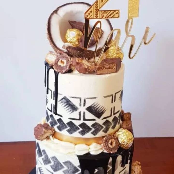 Pochoir à bordure en forme de peigne samoan pour la vente par Belle Stencils